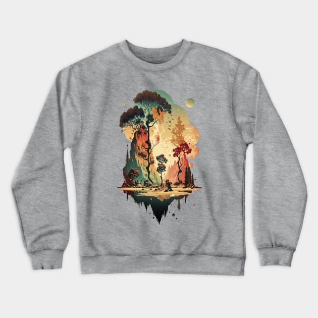 Floating Island Crewneck Sweatshirt by DavidLoblaw